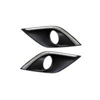 Cadre Chromé Contour de Feu Avant Mitsubishi Outlander 2016-2021 - vue de dessus - Becquet Voiture