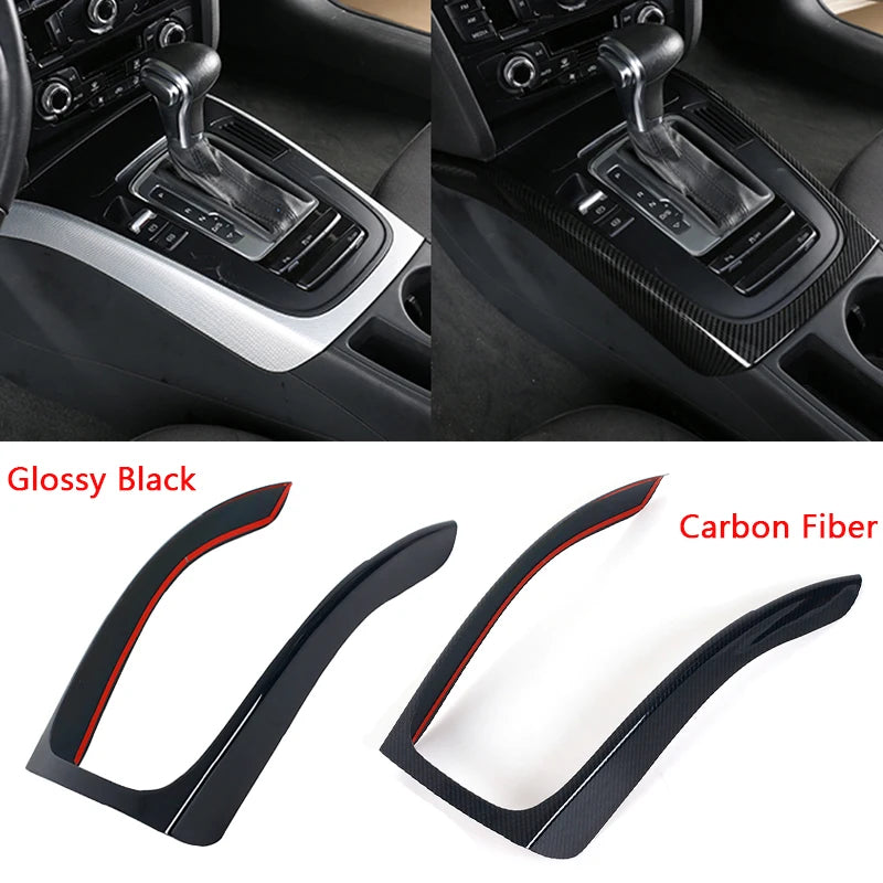 Cadre de Console Centrale Carbone Audi A4 B8 A5 2009-2016 - vue de face - Becquet Voiture