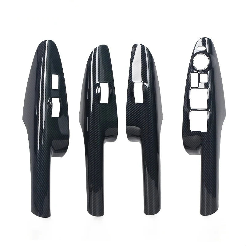 Cadre de Lève-Vitre Aspect Carbone Hyundai Tucson 2006-2013 - vue de face - Becquet Voiture