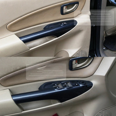 Cadre de Lève-Vitre Aspect Carbone Hyundai Tucson 2006-2013 - vue de profil - Becquet Voiture