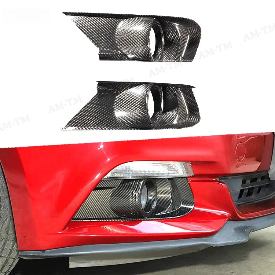 Cadre de Phare Carbone Pare-Chocs Ford Mustang 2015+ - vue de face - Becquet Voiture