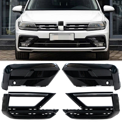 Cadre Décoratif Pare-Chocs Avant VW Tiguan R-Line 2017-2019 - vue de face - Becquet Voiture