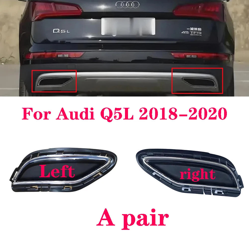 Cadre Sortie Échappement Audi Q5L 2018-2020 - vue de face - Becquet Voiture