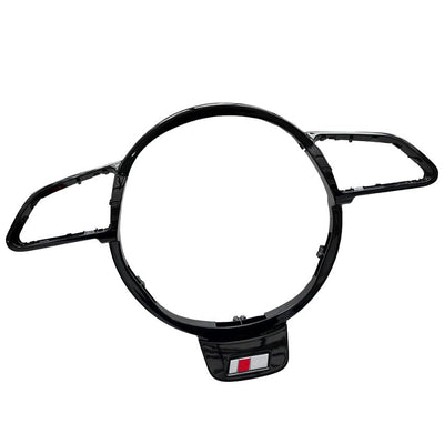 Cadre Volant Audi B8 Carbone Noir S RS - vue de trois-quarts - Becquet Voiture