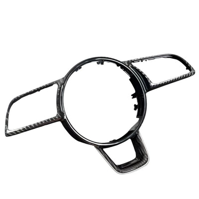 Cadre Volant Audi B9 Carbone Reel Insert - vue de face - Becquet Voiture