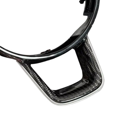 Cadre Volant Audi B9 Carbone Reel Insert - vue de profil - Becquet Voiture