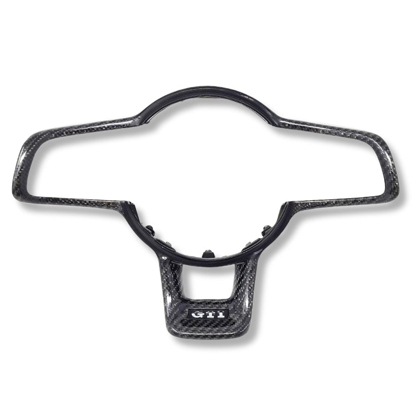 Cadre Volant Carbone Golf 7 GTI R - vue de face - Becquet Voiture