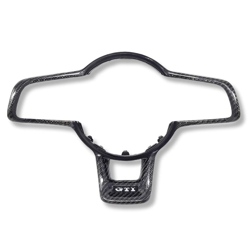 Cadre Volant Carbone Golf 7 GTI R - vue de face - Becquet Voiture