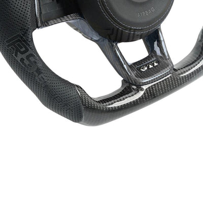 Cadre Volant Carbone Golf 7 GTI R - vue de trois-quarts - Becquet Voiture