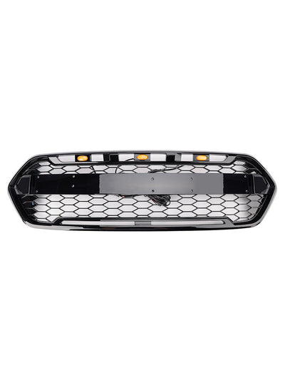 Calandre 3 LED Ford Transit Custom Trail 2018-2023 Noir - détail du montage 2 - Becquet Voiture
