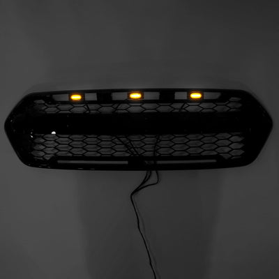 Calandre 3 LED Ford Transit Custom Trail 2018-2023 Noir - en situation - Becquet Voiture