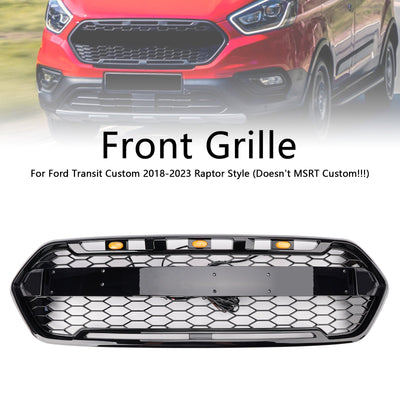Calandre 3 LED Ford Transit Custom Trail 2018-2023 Noir - installé sur véhicule - Becquet Voiture