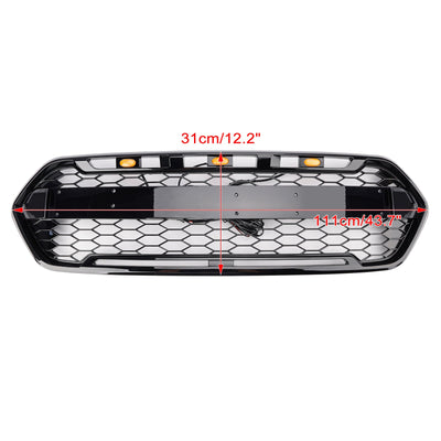 Calandre 3 LED Ford Transit Custom Trail 2018-2023 Noir - vue de profil - Becquet Voiture
