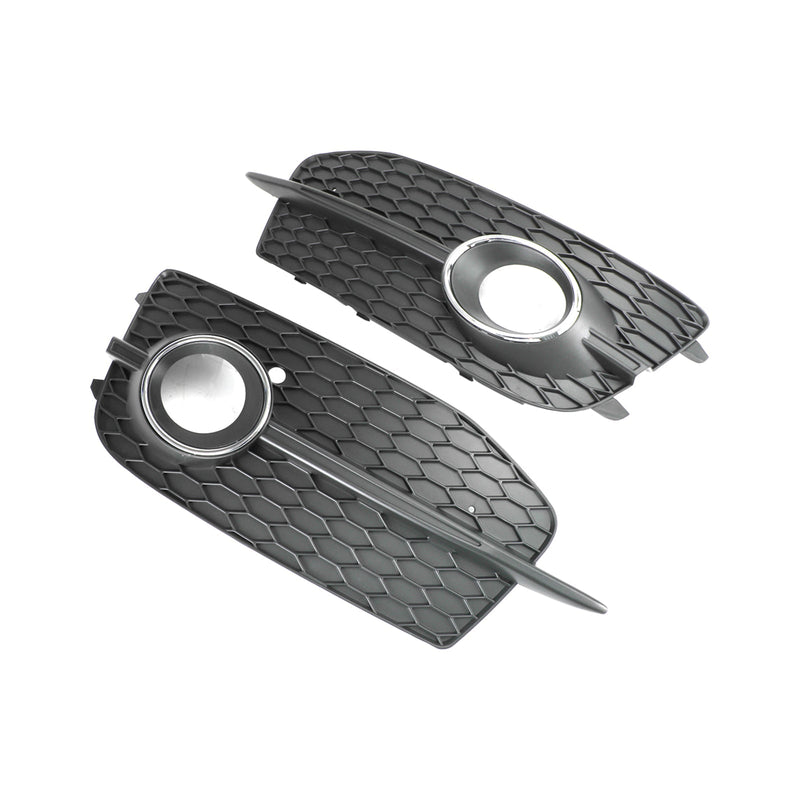 Audi Q3 S-Line Black Chrome Fog Light Grille - studio packshot 2 - Becquet Voiture