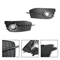 Audi Q3 S-Line Black Chrome Fog Light Grille - studio packshot - Becquet Voiture