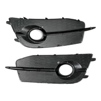 Audi Q3 S-Line Black Chrome Fog Light Grille - front view - Becquet Voiture