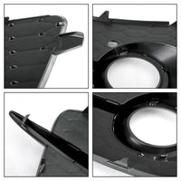 Audi Q3 S-Line Black Chrome Fog Light Grille - side view 2 - Becquet Voiture