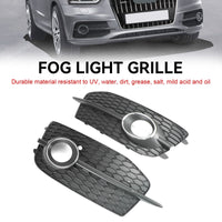 Audi Q3 S-Line Black Chrome Fog Light Grille - three-quarter view - Becquet Voiture