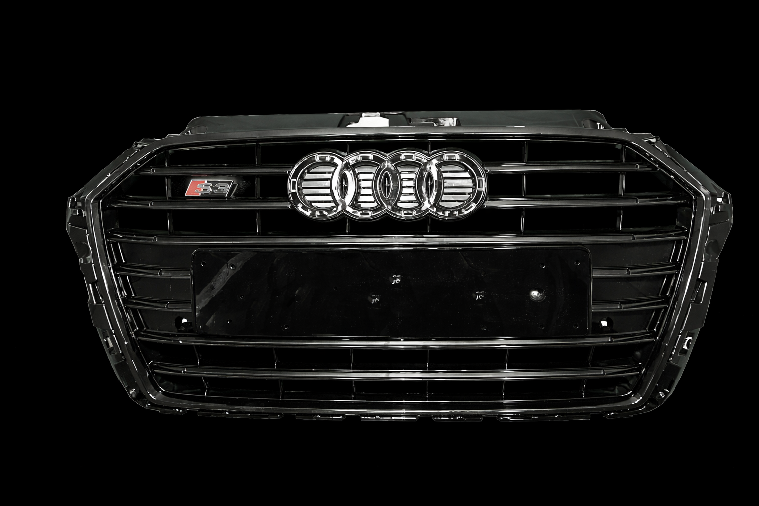 Calandre Audi A3 8V Facelift Look S3 Noir Brillant (16-19) - vue de face - Becquet Voiture