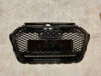 Kühlergrill Audi A3 8V RS3-Optik Schwarz 2016 bis 2019 - Studio-Packshot - Becquet Voiture