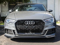 Kühlergrill Audi A3 8V RS3-Optik Schwarz 2016 bis 2019 - Dreiviertelansicht - Becquet Voiture