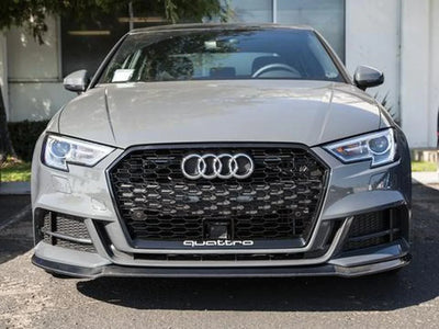 Calandre Audi A3 8V Look RS3 Noir 2016 à 2019 - vue de trois-quarts - Becquet Voiture