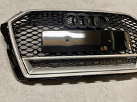 Audi A3 8V RS3 Look Silver Grille (16-19) - rear view - Becquet Voiture