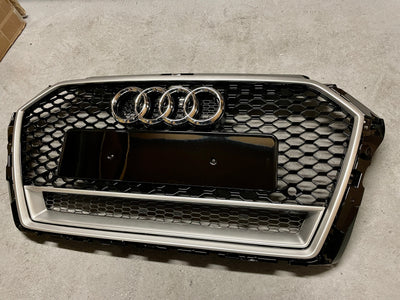Calandre Audi A3 8V Look RS3 Silver (16-19) - vue de profil - Becquet Voiture