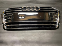 Audi A4 B9 Chrome / Black S4 Look Grille (15-19) - front view - Becquet Voiture