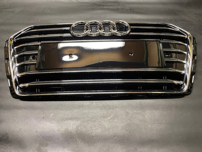 Calandre Audi A4 B9 Chrome / Noir Look S4 (15-19) - vue de face - Becquet Voiture
