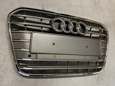 Calandre Audi A6 C7 Look S6 Gris 2011-2015 - vue de profil - Becquet Voiture