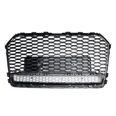 Calandre Avant Alvéolée Style RS6 Noir Audi A6 S6 C7 2016-2018 - détail du montage - Becquet Voiture