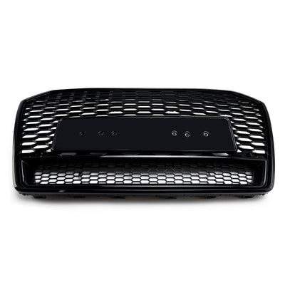 Calandre Avant Alvéolée Style RS6 Noir Audi A6 S6 C7 2016-2018 - installé sur véhicule 2 - Becquet Voiture