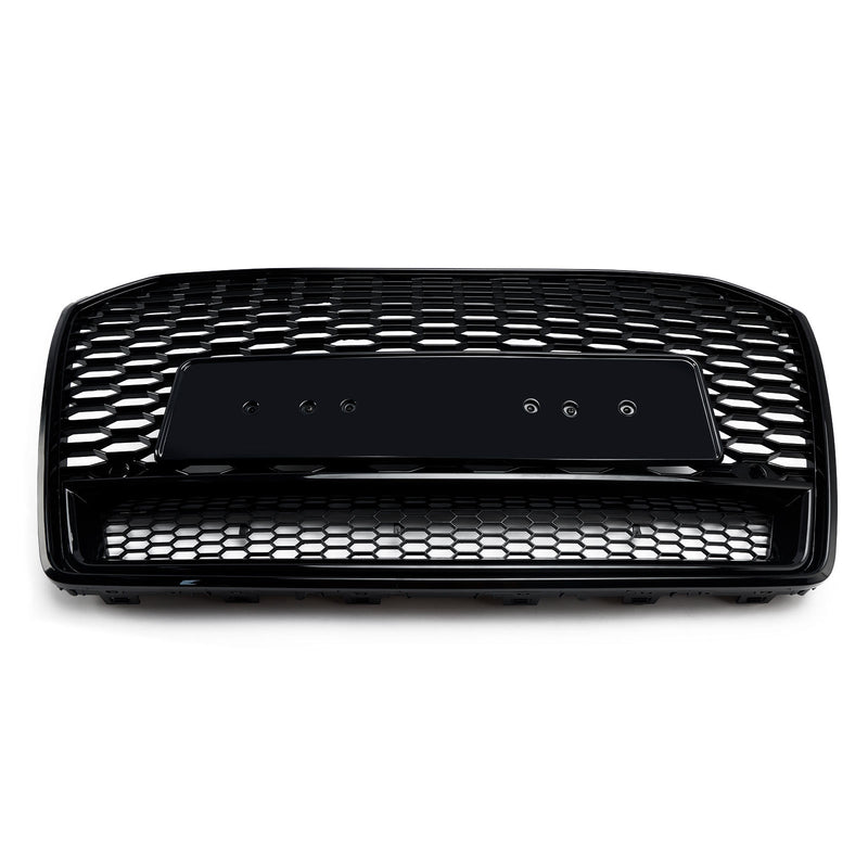 Calandre Avant Alvéolée Style RS6 Noir Audi A6 S6 C7 2016-2018 - installé sur véhicule 2 - Becquet Voiture
