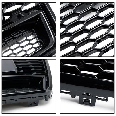 Calandre Avant Alvéolée Style RS6 Noir Audi A6 S6 C7 2016-2018 - packshot studio - Becquet Voiture