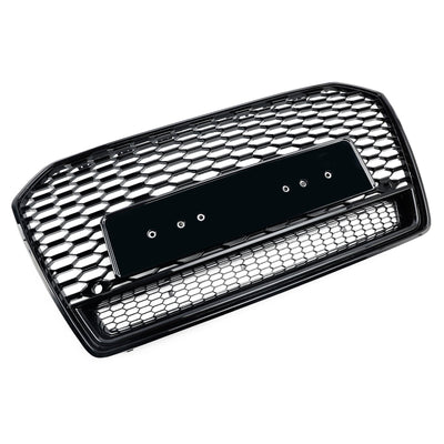 Calandre Avant Alvéolée Style RS6 Noir Audi A6 S6 C7 2016-2018 - vue arrière - Becquet Voiture