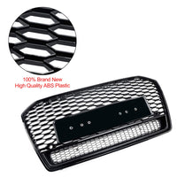 Calandre Avant Alvéolée Style RS6 Noir Audi A6 S6 C7 2016-2018 - vue de face 2 - Becquet Voiture