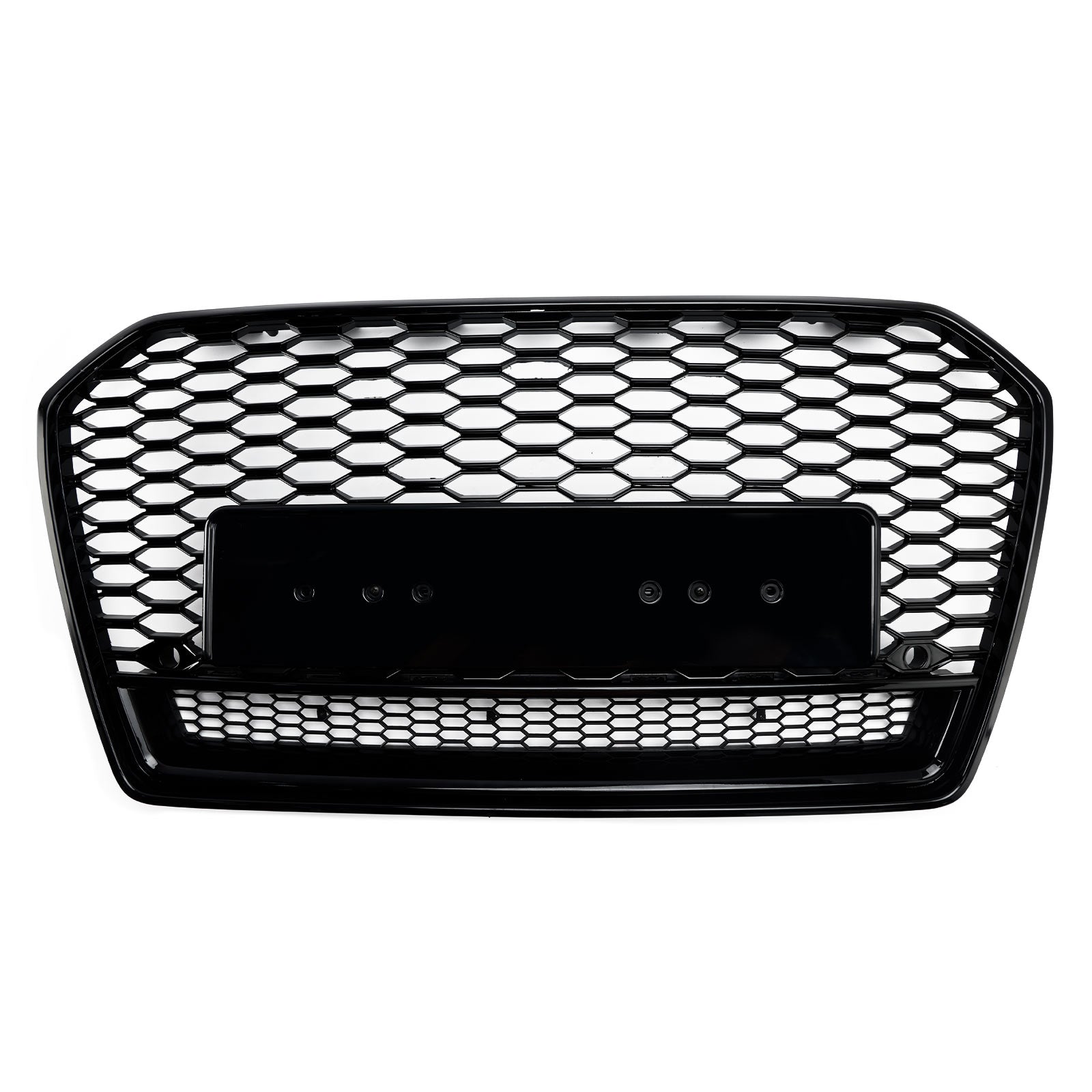 Calandre Avant Alvéolée Style RS6 Noir Audi A6 S6 C7 2016-2018 - vue de face - Becquet Voiture