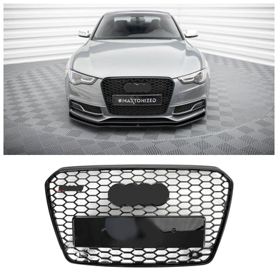 Calandre Avant Audi A5 S5 B8.5 2013-2016 Style Nid D'Abeille - vue de face - Becquet Voiture