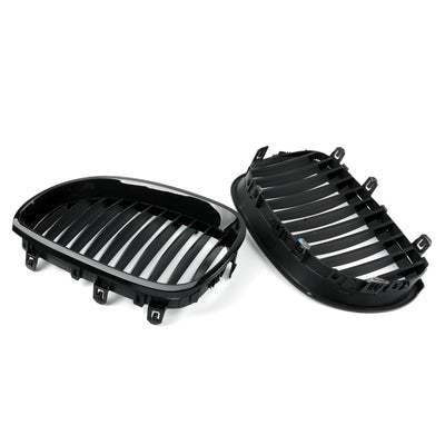 Calandre Avant BMW E60 E61 Série 5 Noir Brillant 2003-2010 - détail du montage - Becquet Voiture