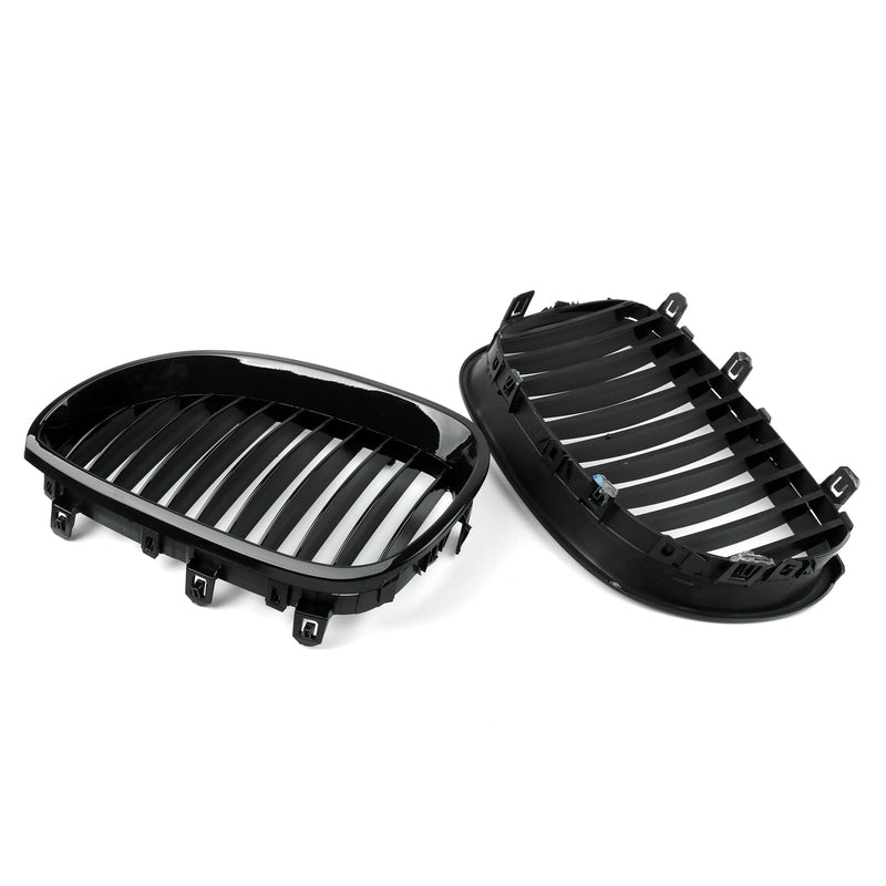Calandre Avant BMW E60 E61 Série 5 Noir Brillant 2003-2010 - détail du montage - Becquet Voiture