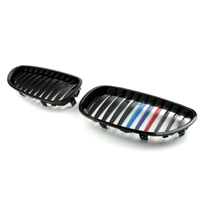 Calandre Avant BMW E60 E61 Série 5 Noir Brillant 2003-2010 - en situation - Becquet Voiture