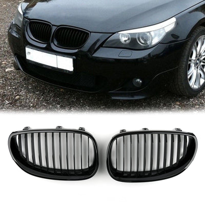 Calandre Avant BMW E60 E61 Série 5 Noir Brillant 2003-2010 - packshot studio - Becquet Voiture