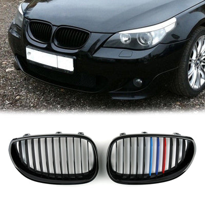 Calandre Avant BMW E60 E61 Série 5 Noir Brillant 2003-2010 - vue de dessus - Becquet Voiture