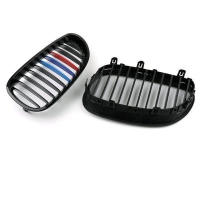 Calandre Avant BMW E60 E61 Série 5 Noir Brillant 2003-2010 - vue de face 2 - Becquet Voiture