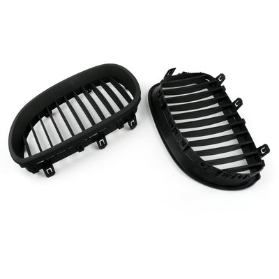 Calandre Avant BMW E60 E61 Série 5 Noir Brillant 2003-2010 - vue de trois-quarts - Becquet Voiture