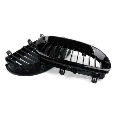 Calandre Avant BMW E60 E61 Série 5 Noir Brillant 2003-2010 - vue rapprochée - Becquet Voiture