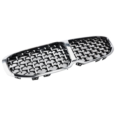 Calandre Avant BMW Série 1 F40 2019-2023 Style Diamant Argenté - vue arrière - Becquet Voiture
