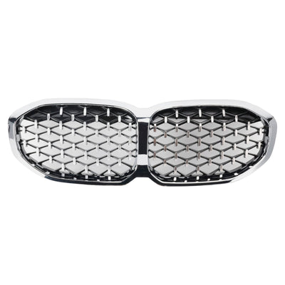Calandre Avant BMW Série 1 F40 2019-2023 Style Diamant Argenté - vue de profil 2 - Becquet Voiture