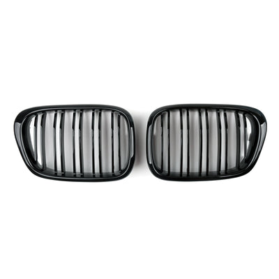 Calandre Avant BMW Série 5 E39 Noir Brillant Double Nervure - vue de profil - Becquet Voiture